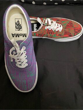 Vans MoMA Graphic Low-Top Sneakers - Purple, Teal, Red & Green